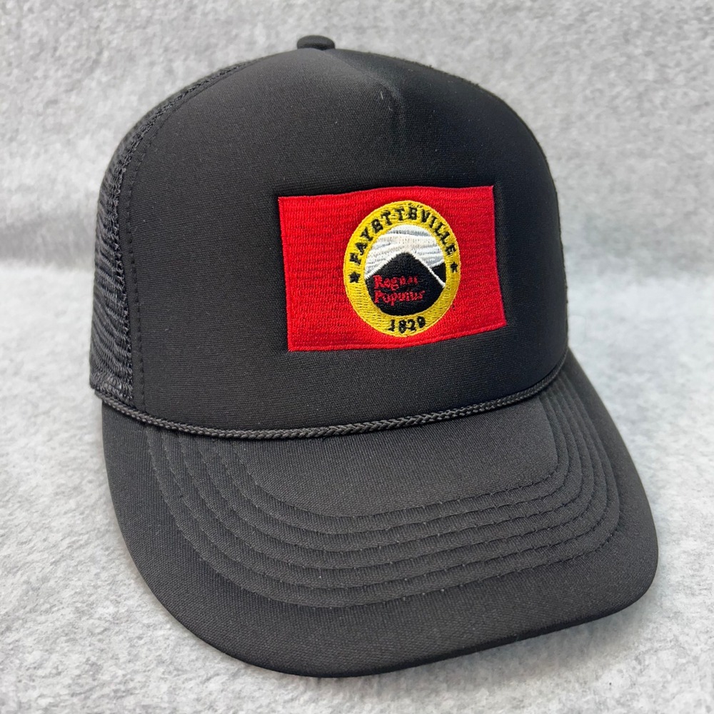 Fayetteville 1829 Patch Mens Black Cobra Trucker Hat‎ Mesh Snapback OSFM